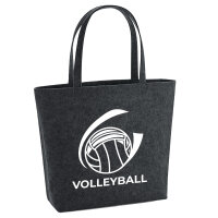 Filz Shopper Volleyball Schriftzug 22 Liter