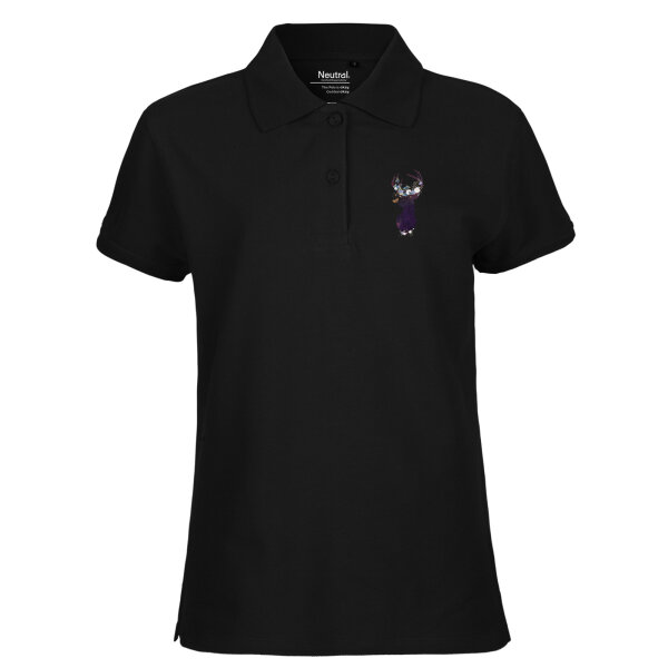 Damen Polo Shirt Hirsch Silhouette
