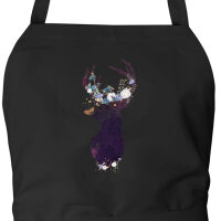 Schürze Hirsch Silhouette mit Taschen