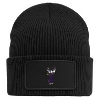 Beanie mit Patch Hirsch Silhouette Black