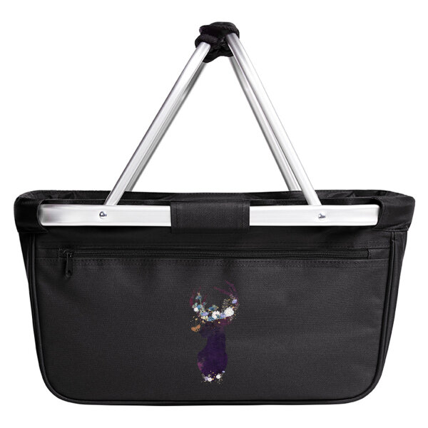 Einkaufskorb faltbar Hirsch Silhouette 20 Liter Black