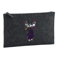 Kulturbeutel Hirsch Silhouette 1 Liter Charcoal