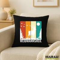 Kissen Weidmannsheil Hirsch Wald 40x40cm