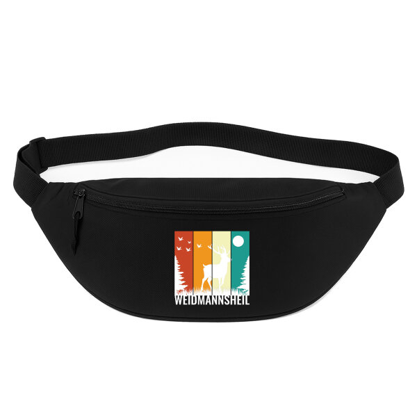 Bauchtasche Weidmannsheil Hirsch Wald 2,5 Liter Black