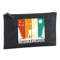 Kulturbeutel Weidmannsheil Hirsch Wald 1 Liter Charcoal