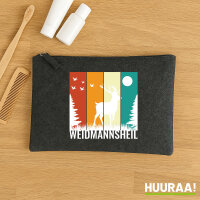 Kulturbeutel Weidmannsheil Hirsch Wald 1 Liter Charcoal