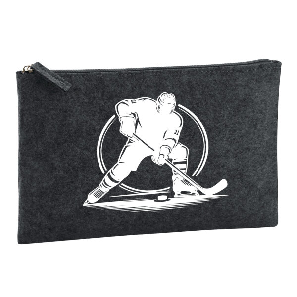 Kulturbeutel Eishockey Hockey 1 Liter Charcoal