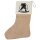Weihnachtsstrumpf Eishockey Hockey Beige Jute