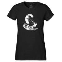 Damen T-Shirt Kitesurfen Silhouette