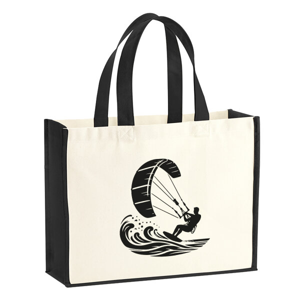 Jutetasche Kitesurfen Silhouette 21 Liter Black