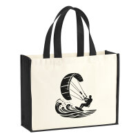 Jutetasche Kitesurfen Silhouette 21 Liter Black