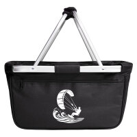 Einkaufskorb faltbar Kitesurfen Silhouette 20 Liter Black
