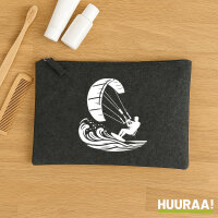 Kulturbeutel Kitesurfen Silhouette 1 Liter Charcoal