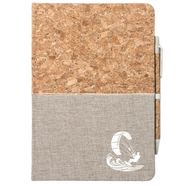 Notizbuch A5 Kitesurfen Silhouette 80 Blatt inkl. Kugelschreiber