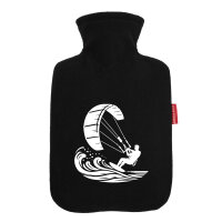 Wärmflasche Kitesurfen Silhouette