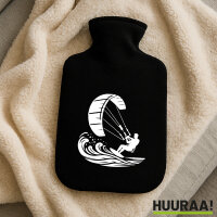 Wärmflasche Kitesurfen Silhouette