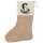 Weihnachtsstrumpf Kitesurfen Silhouette Beige Jute