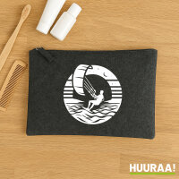 Kulturbeutel Kite Board Kitesurfing 1 Liter Charcoal