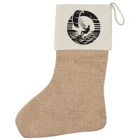 Weihnachtsstrumpf Kite Board Kitesurfing Beige Jute