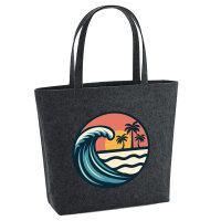 Filz Shopper Beach Strand Welle 22 Liter