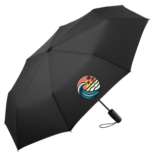 Regenschirm Beach Strand Welle 98cm Schwarz