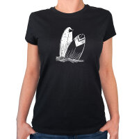 Damen T-Shirt Surfboard Board