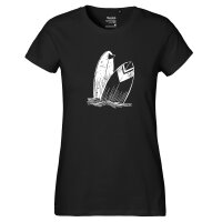 Damen T-Shirt Surfboard Board