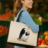 Jutetasche Surfboard Board 21 Liter Black