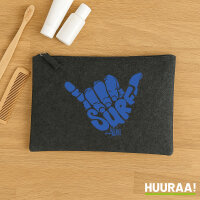 Kulturbeutel Hang Loose Surf Aloha 1 Liter Charcoal