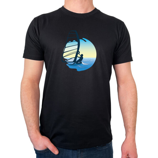 Herren T-Shirt Windsurfer Surfen