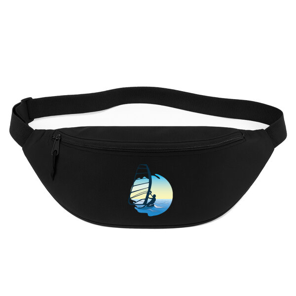 Bauchtasche Windsurfer Surfen 2,5 Liter Black