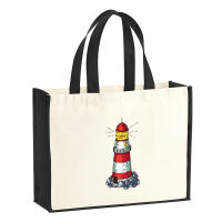 Jutetasche Leuchtturm Lighthouse 21 Liter Black
