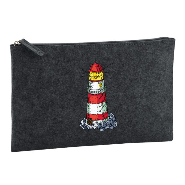 Kulturbeutel Leuchtturm Lighthouse 1 Liter Charcoal