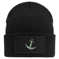 Beanie mit Patch Anker Anchor Black