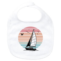 Baby Lätzchen Segelboot segeln Klettverschluss