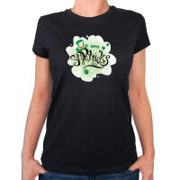 Damen T-Shirt Happy St. Patrick’s Day Zylinder