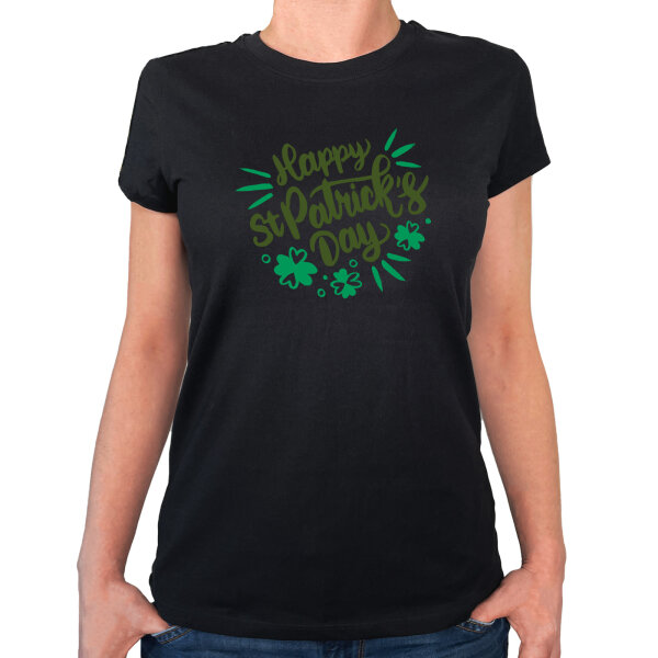 Damen T-Shirt St. Patrick’s Day Kleeblatt