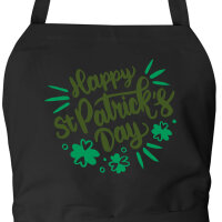 Schürze St. Patrick’s Day Kleeblatt mit Taschen