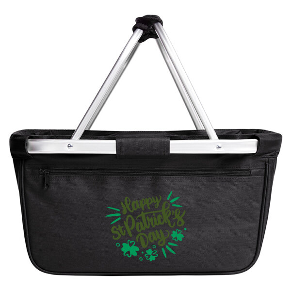 Einkaufskorb faltbar St. Patrick’s Day Kleeblatt 20 Liter Black