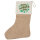 Weihnachtsstrumpf St. Patrick’s Day Kleeblatt Beige Jute