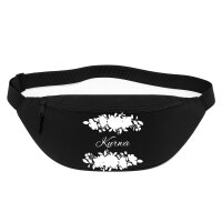 Bauchtasche Kurwa polnisch Blumen 2,5 Liter Black