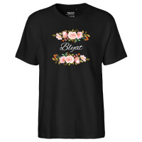Herren T-Shirt Blyat russisch Blumen