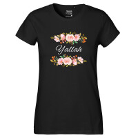 Damen T-Shirt Yallah arabisch Blumen