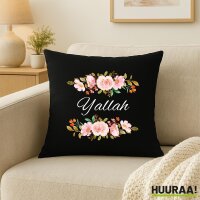 Kissen Yallah arabisch Blumen 40x40cm