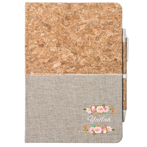 Notizbuch A5 Yallah arabisch Blumen 80 Blatt inkl. Kugelschreiber