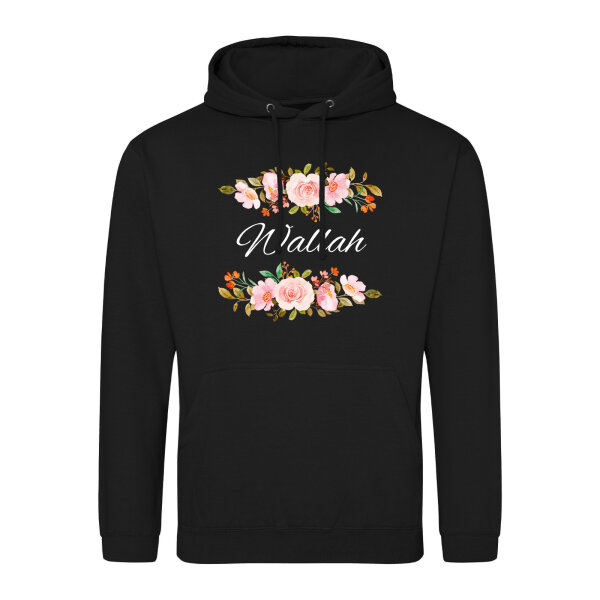 Unisex Hoodie Wallah arabisch Blumen
