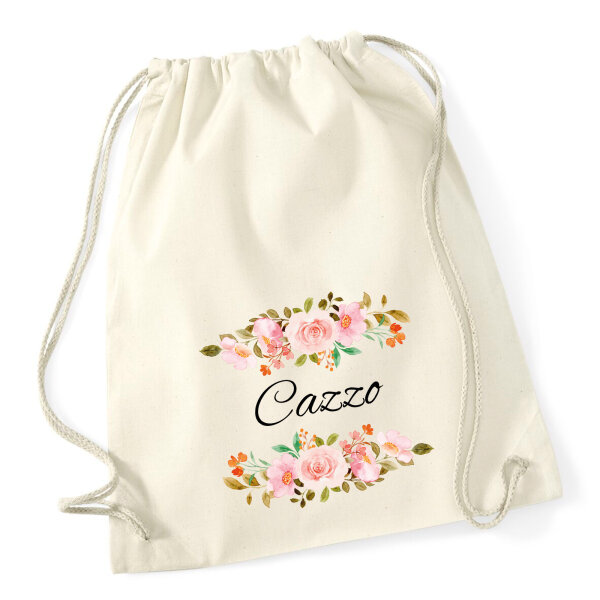 Turnbeutel Cazzo italienisch Blumen 12 Liter