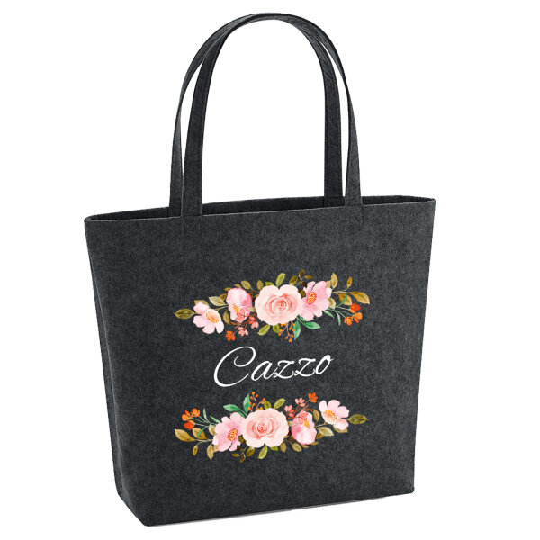 Filz Shopper Cazzo italienisch Blumen 22 Liter