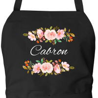 Schürze Cabron spanisch Blumen mit Taschen
