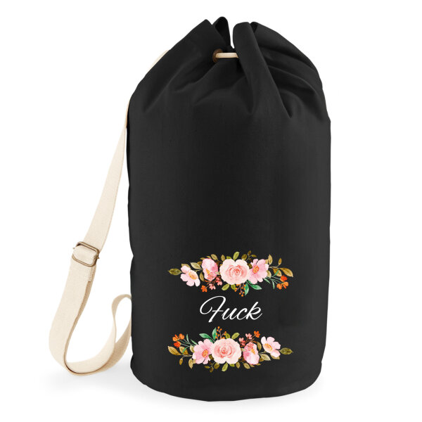 Seesack Fuck englisch Blumen 20 Liter Black